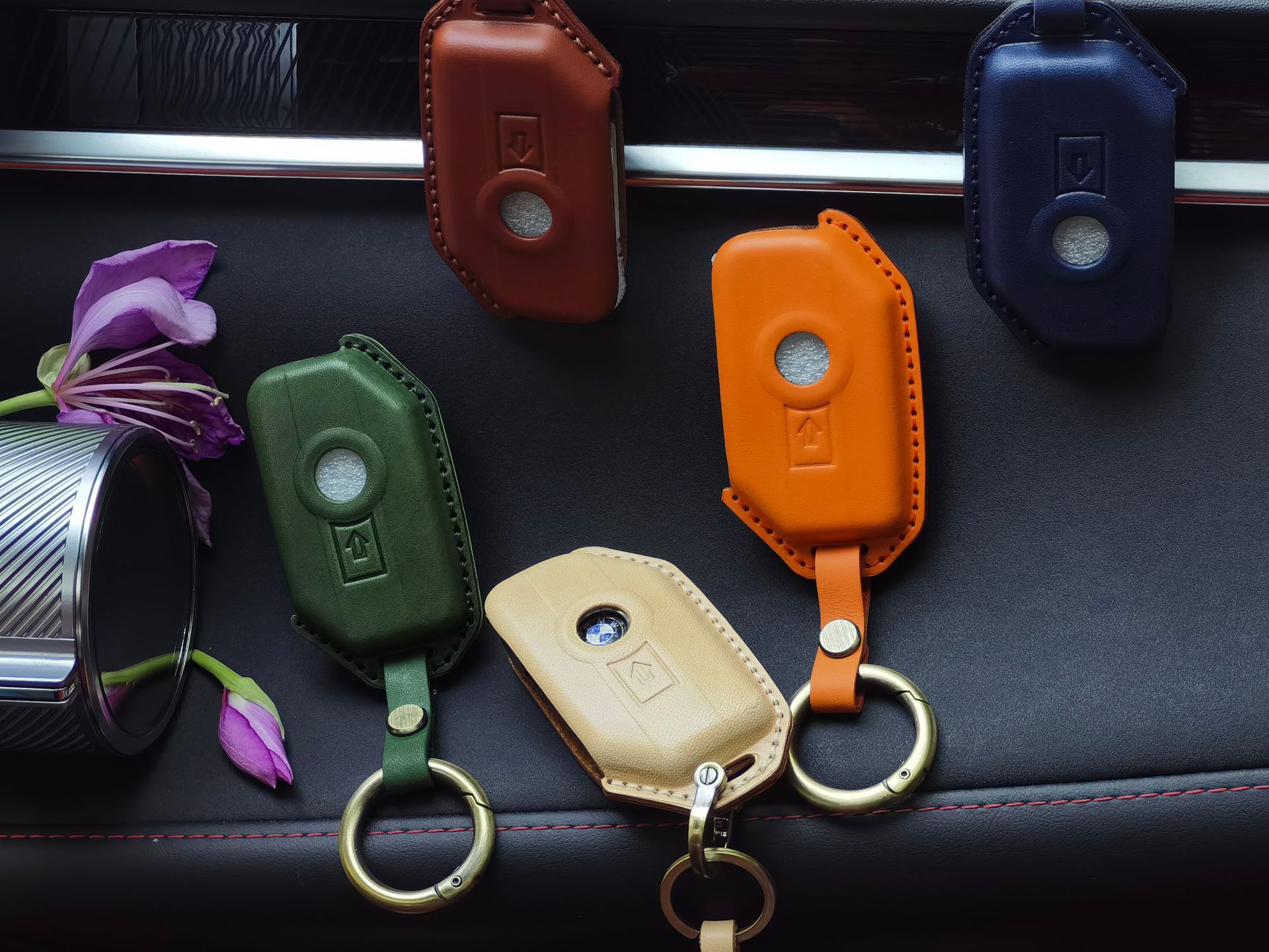 For BMW R1250GS Motorcycle Key Case Leather ADV Waterbird C400gt Handmade Cowhide Key Case