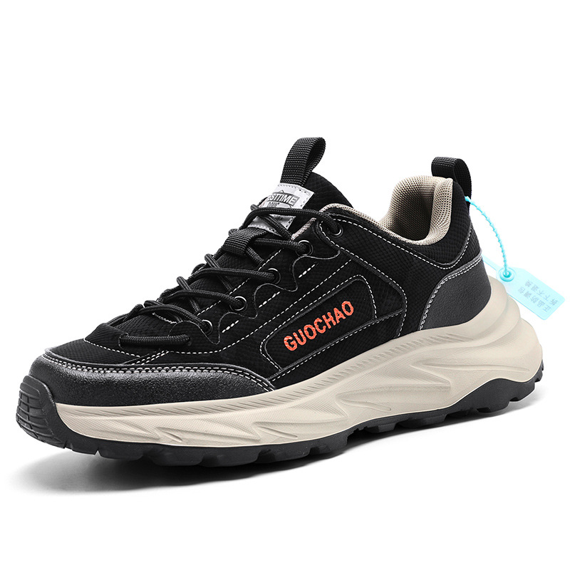 2024 nuevos zapatos de hombre ultra delgados de piel gruesa confortable coreano zapatos deportivos casuales al aire libre zapatos de montaña