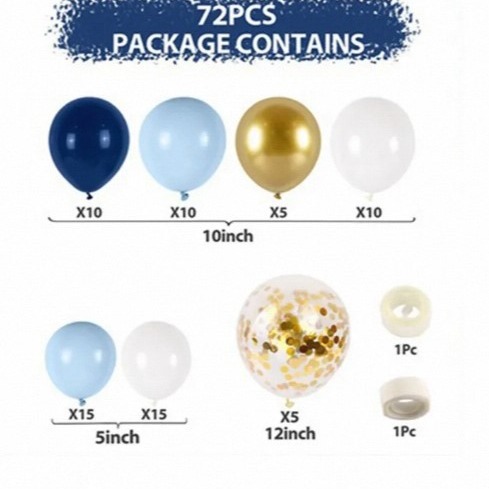 Transfronterizo azul marino platino látex confeti globo traje cumpleaños boda bienvenida bebé fiesta decoración suministros