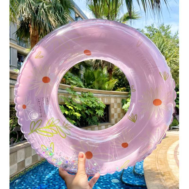 Nuevo anillo de natación para padres e hijos red retro doble bolsa de aire bajo la axila verde engrosado anillo flotante inflable al aire libre