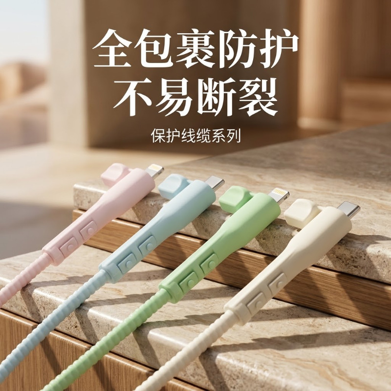 Covered soft rubber data cable protector, fully wrapped, anti-bite and anti-breakage, suitable for Huawei and Android charging cable protection Covered soft rubber data cable protector, fully wrapped, anti-bite and anti-breakage, suitable for Huawei and Android charging cable protection