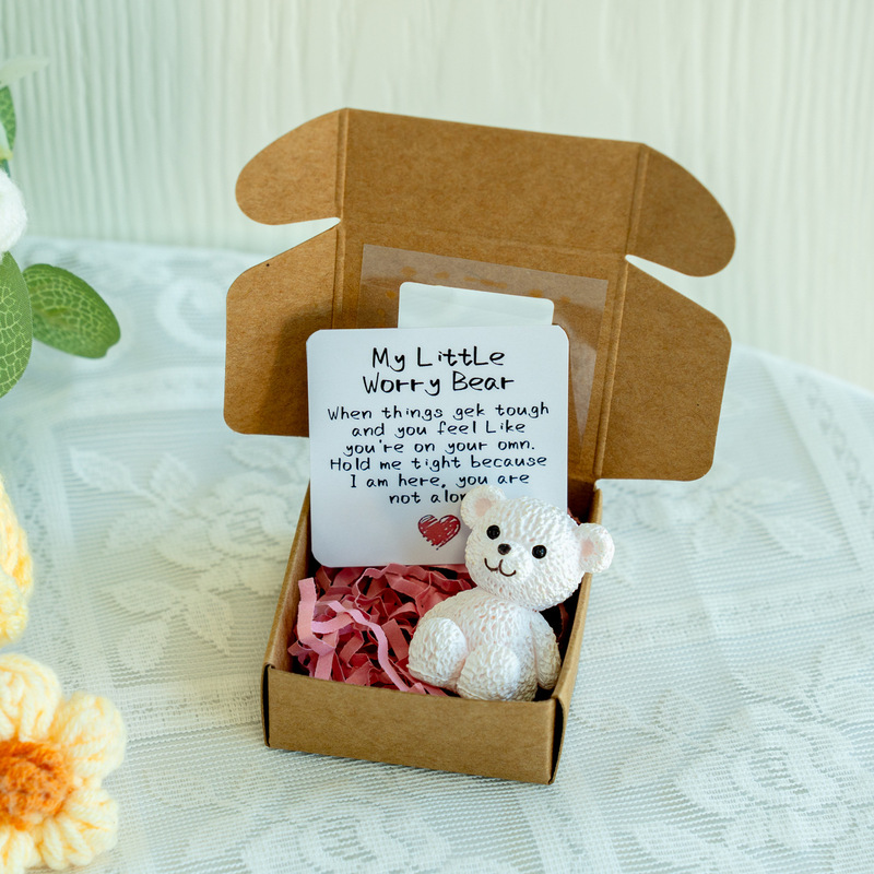 跨境新款Mini Plush Teddy Bear in Box泰迪熊迷你塑料熊盒装礼物|undefined