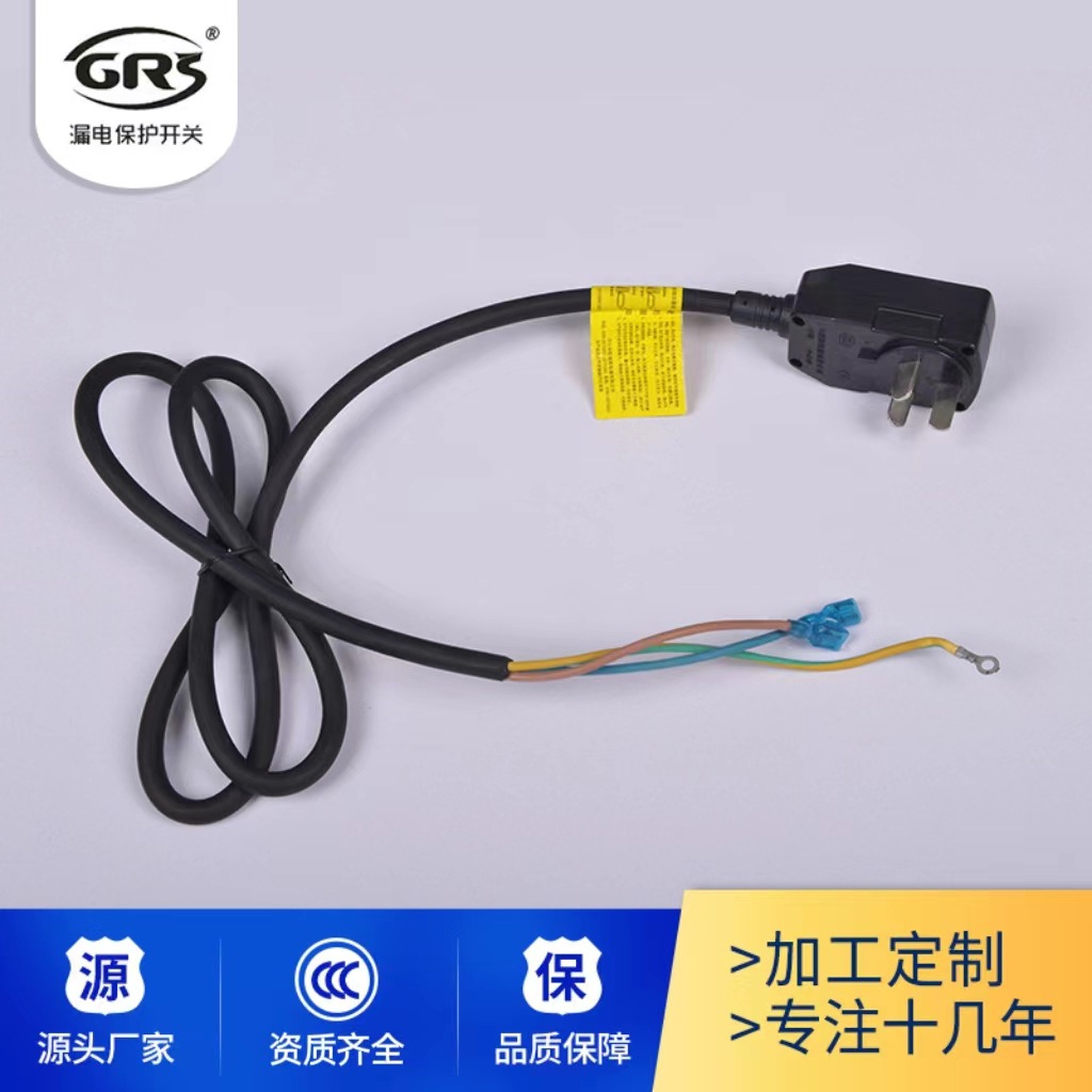 漏电保护插头连体一代带线漏保插头10A16A微型漏电保护器厂家直供