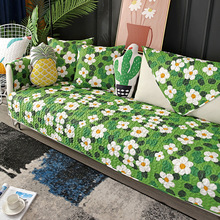 新款夏季布艺韩式纯棉沙发垫田园风小清新全棉加厚坐垫阳台飘窗垫