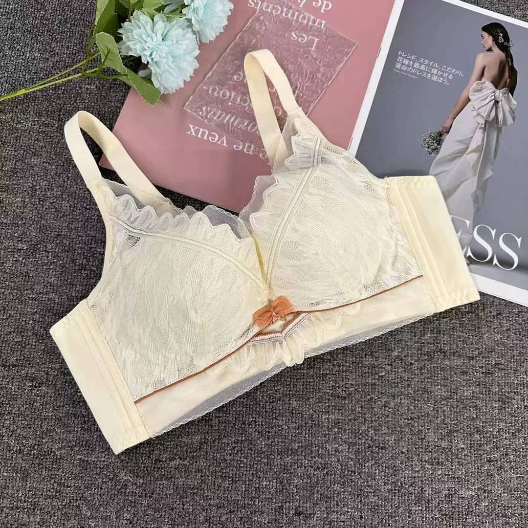 Nuevo sujetador de alta calidad de moda de encaje jacquard transpirable ajustable confortable cuatro botones tipo ropa interior de mujer