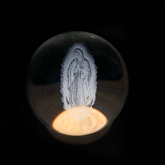 Luminoso ELK bola de cristal 3D tallada noche Luz de madera decoración de escritorio regalo para niñas regalo de cumpleaños al por mayor