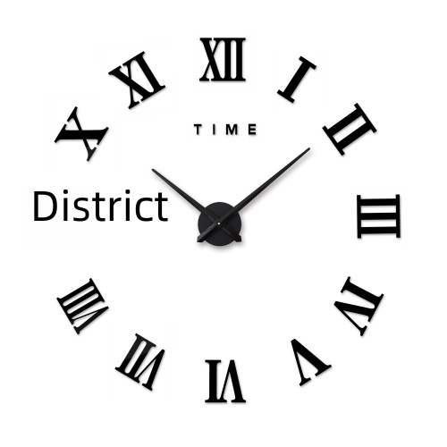 Shein Bestselling 3D Roman Numerals Wall Clock 47-inch Living Room Acrylic Clock Home DIY Creative Wall Clock