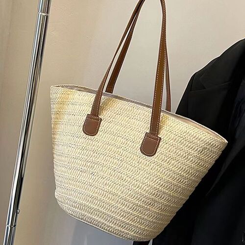 Women's Single Shoulder Crossbody Woven Bag - New Arrival Large Capacity Vacation Beach Commuter Tote Bag - Recommended Women's Bag