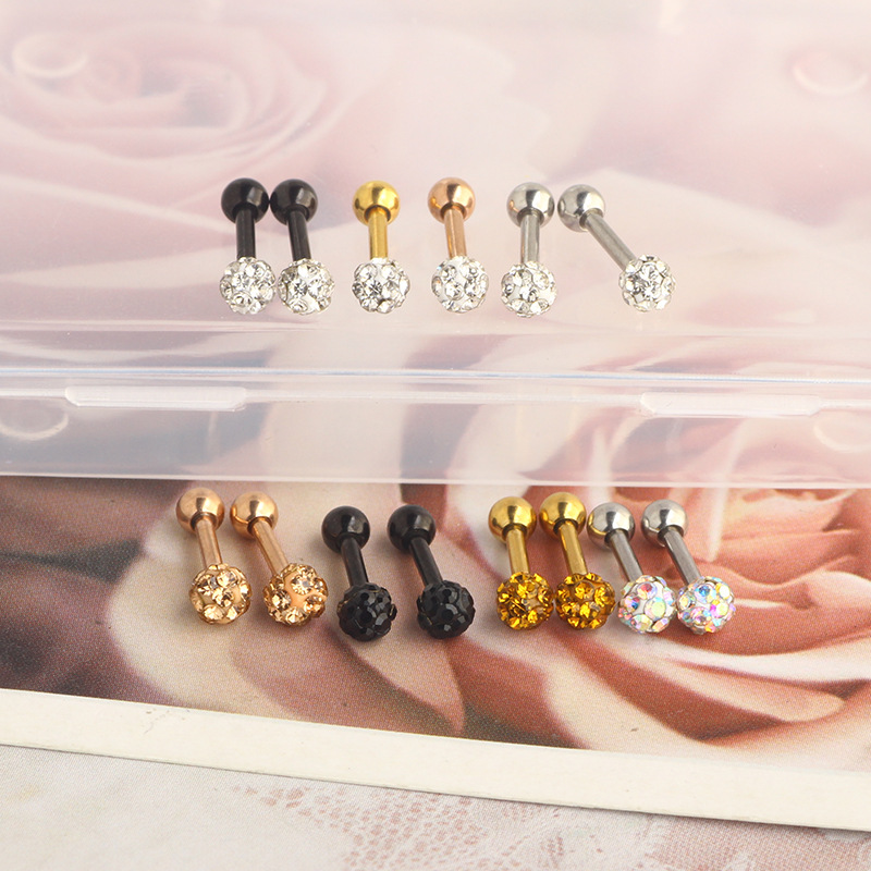 Pointed titanium steel lip stud product view