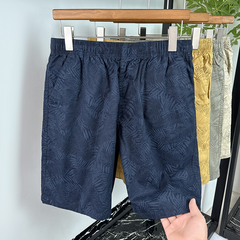 Men's Quick Drying Casual Printed Summer Shorts 100% Long Staple Cotton Thin Summer 2026 New Style_voghion.com