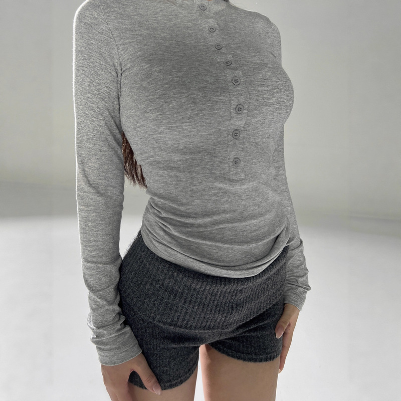In-Stock American-Style Spicy Girl Ribbed Knit Shorts Slim Fit Autumn Winter New Simple High-End Casual Pants