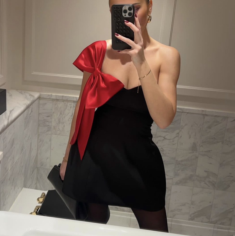 Spring Summer Women Clothing off-Shoulder Sexy Bow Dress 5 Spring Summer Women Clothing off-Shoulder Sexy Bow Dress