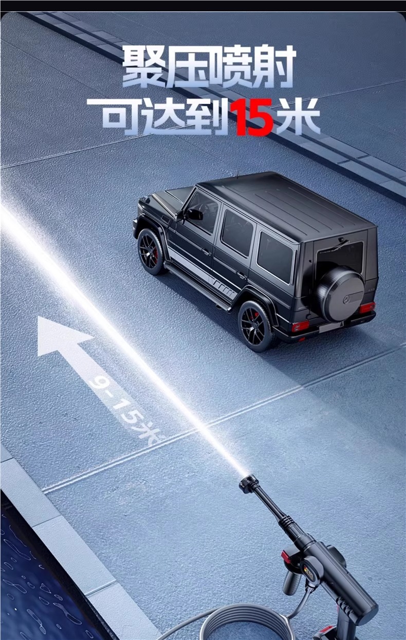 Wireless Car Washing Machine, Household High-Pressure Water Gun Cleaning Artifact, Car Charging, High-Power Lithium Battery, Powerful Booster