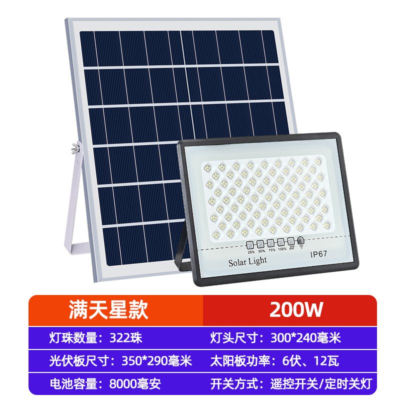 Lámpara de proyección solar de iluminación exterior lámpara de patio superbrillante doméstica led exterior de alta potencia lámpara de calle rural
