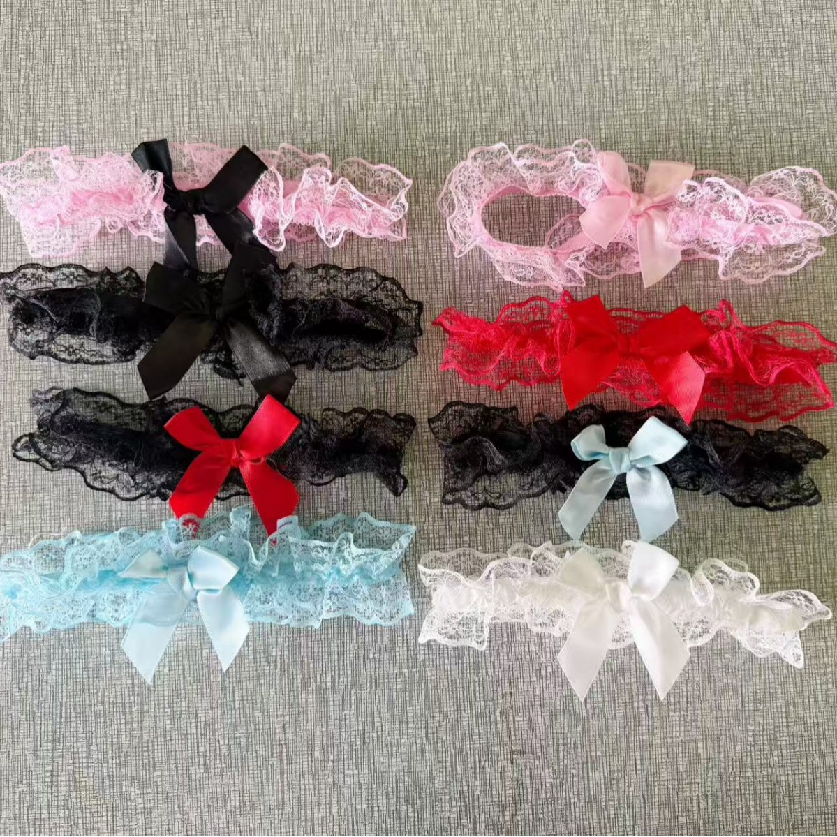 Japanese-Style Lace Garter Belt with Bowknot Bridal Wedding Dress Leg Ring Accessory, Girly Style Thigh Lace Strap
