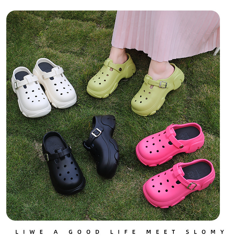 Kevät 2024 Uudet paksupohjaiset naisten paksut kesäiset päällysvaatteet, joissa on lisääntynyt EVA-liukuesteisten sandaalien ja tohveleiden tukkumyynti_voghion.com