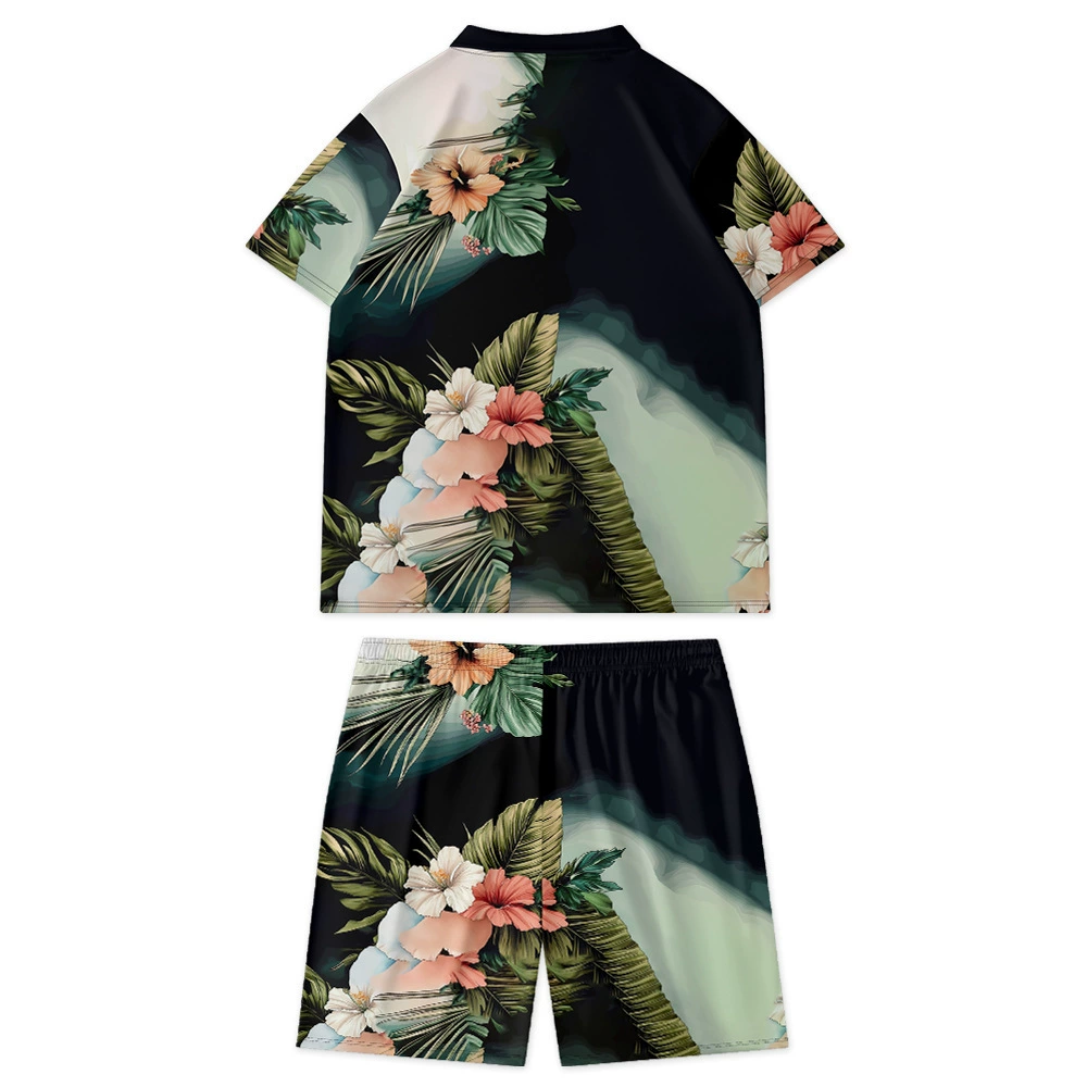 (Cross-border trading), set, European style, with short sleeve, 3D, plus size