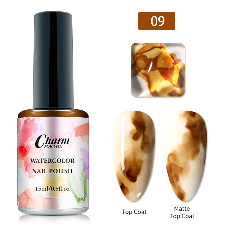 En stock al por mayor nuevas manchas de tinta japonesa líquido mágico color burbuja agua japonés esmalte de uñas pegamento gradiente uñas arte manchas líquido