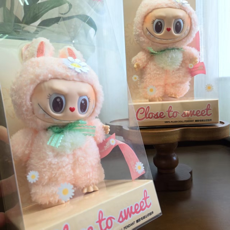 改娃拉布布潮玩labubu毛绒玩具公仔挂件搪胶脸马卡龙吊卡钥匙扣|undefined