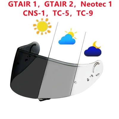 Dəbilqə (Kaska) aksesuarları — Gtair2 Motorcycle Helmet Accessories - gt-air-12-transparent-turns-dark-black
