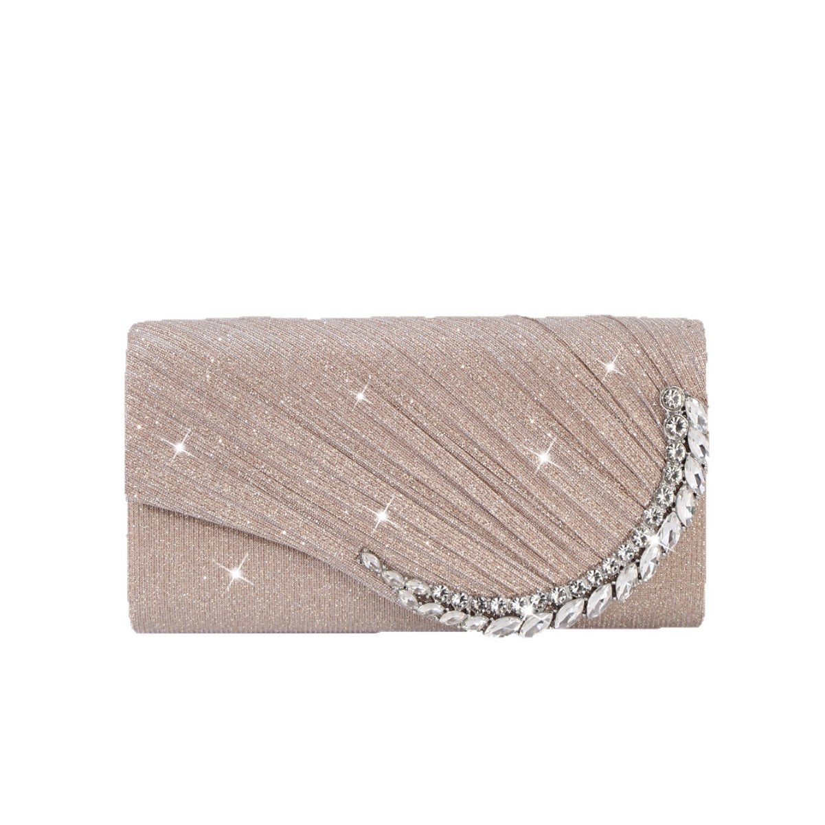 In Stock Wholesale Evening Clutch Bag Cross-Border Trade Pleated Handbag Elegant Banquet Bag For Qipao Gown Bridal Evening Wear - Thumbnail 5