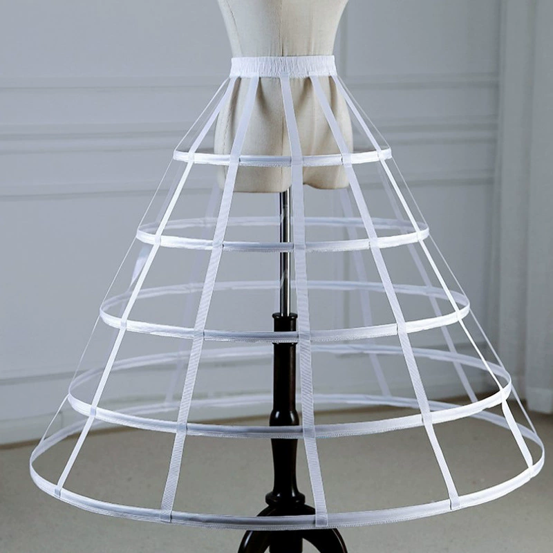 Черная юбка Лолиты с полой птичьей клеткой, регулируемая рыбья кость, пять стальных колец, черное свадебное платье принцессы Лолиты, юбка-пачка