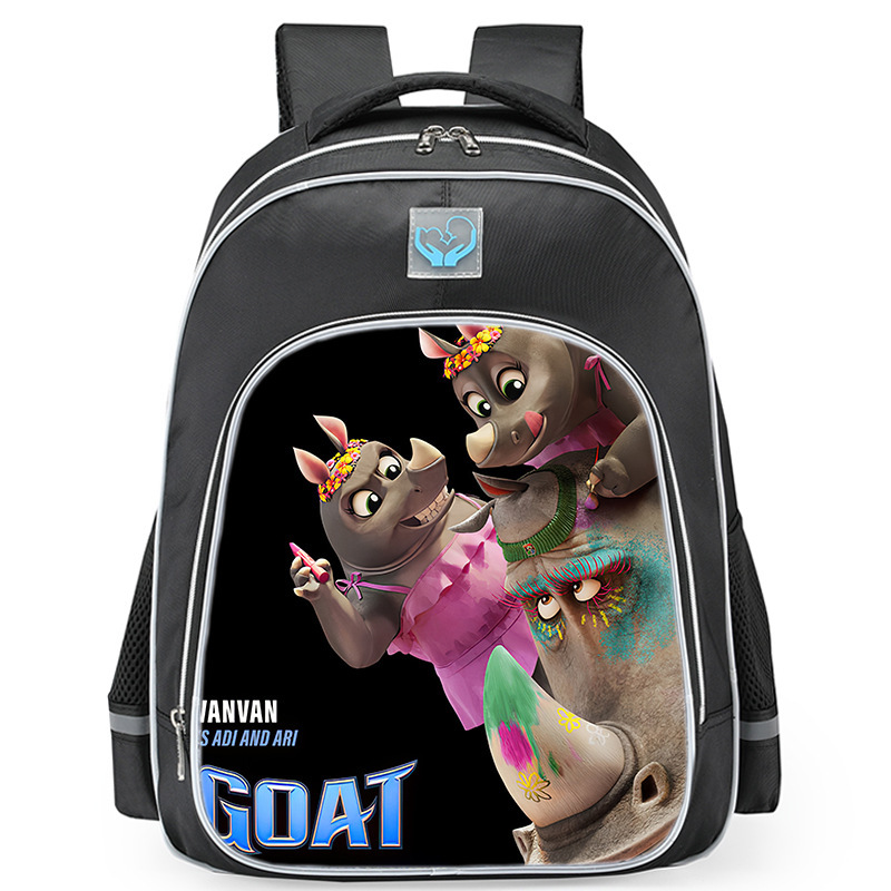 Goat Trendy Reflective School Bag Miracle Dream Team Anime Collaboration Style Student Backpack Goat Trendy Reflective School Bag Miracle Dream Team Anime Collaboration Style Student Backpack