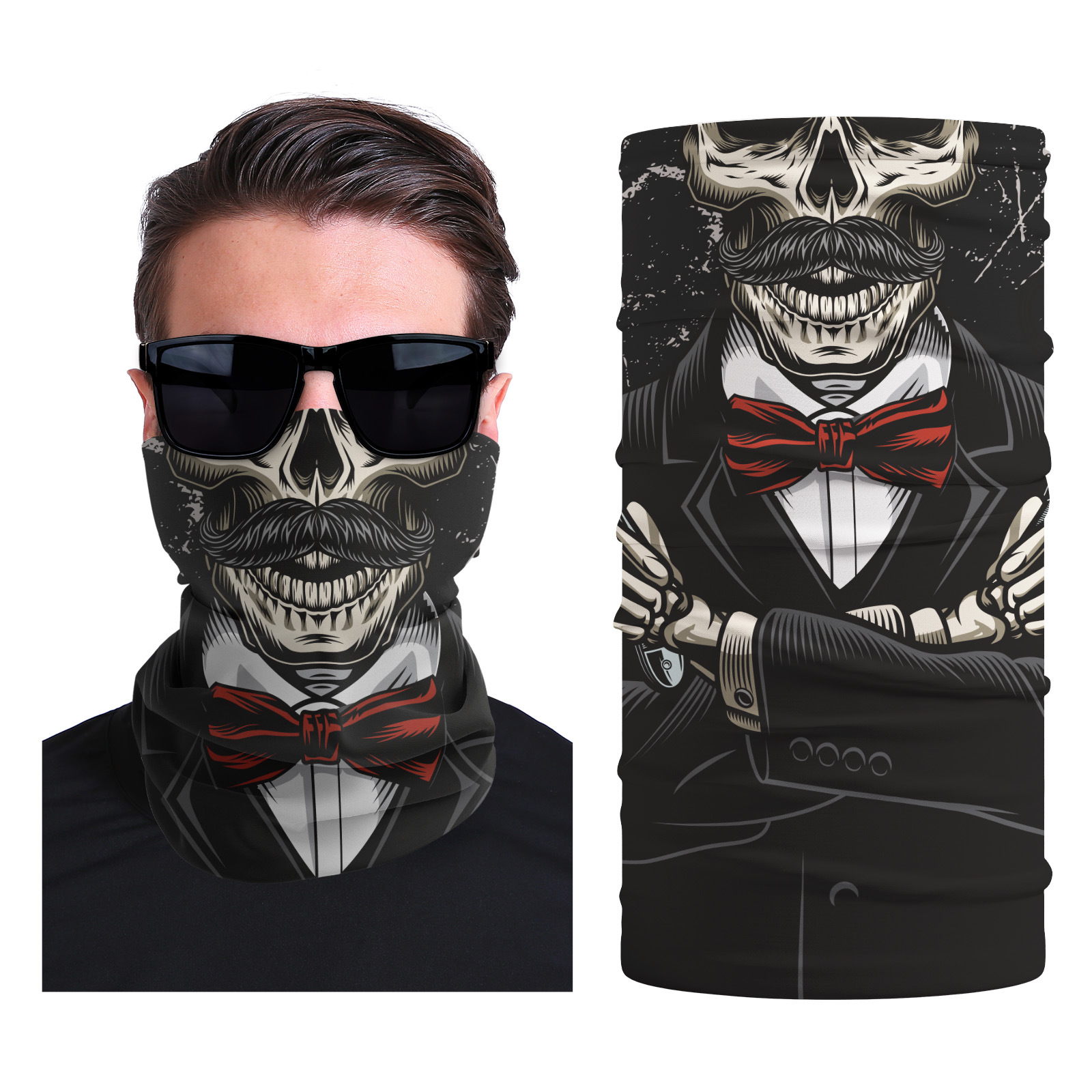 Xun hui transfronterizo media cara cráneo bufanda mágica sombrilla de viaje al aire libre máscara de equitación cuello de protección uv