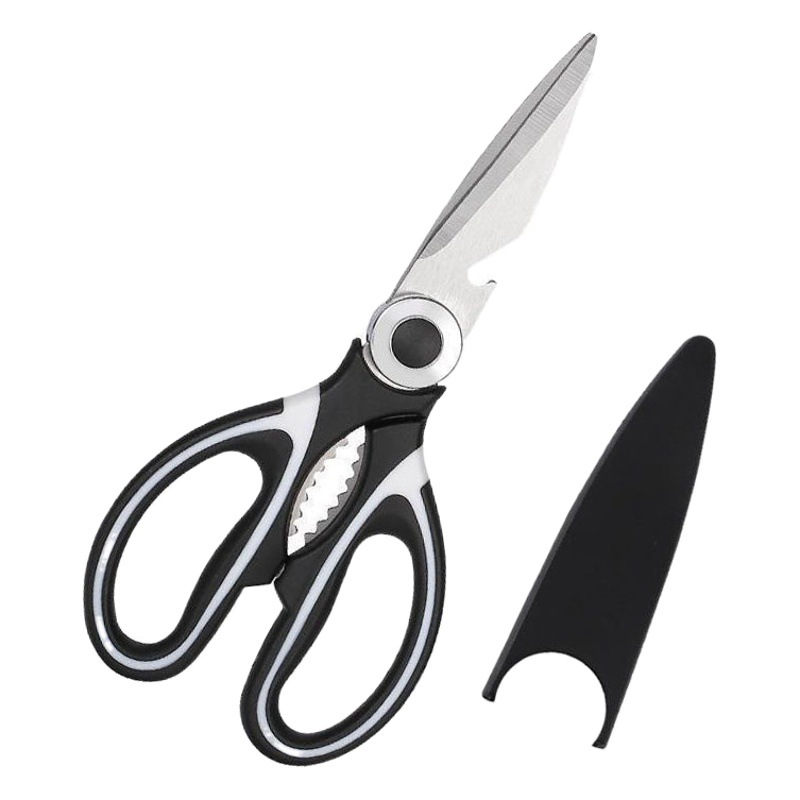 Stainless Steel Kitchen Scissors Food Shears Strong Chicken Bone Shears Multi-function Sharp Shears Meat Barbecue Household Panda Shears