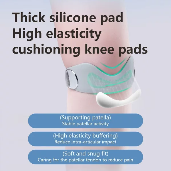 Two-way adjustable patella strap knee brace for running and cycling, TPE material, shock-absorbing, breathable, non-slip knee support
