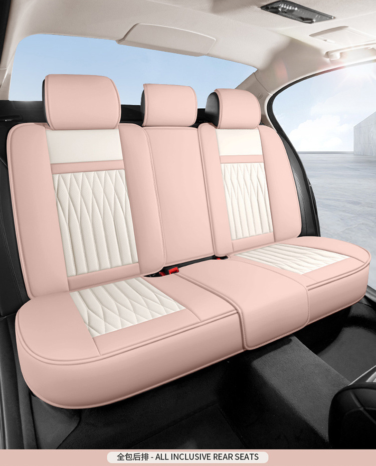 25 Years New All-Inclusive Diamond-Shaped Full-Leather Car Seat Cushion for All Seasons Manufacturer Wholesale All-Inclusive Seat Cover Cushion