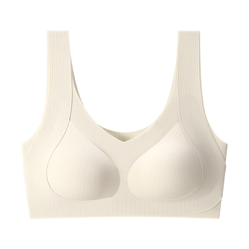 Ropa interior de copa fija integrada que no deja marcas sujetador estilo chaleco para mujer