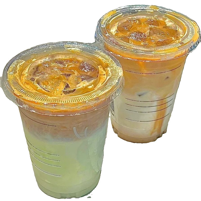 网红奶茶杯ins风一次性咖啡杯自制饮品杯外卖塑料打包杯pet冰粉杯|undefined