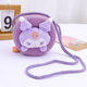 New Children's Straw Bag Cute Cartoon Big Ears Dog Children's Coin Purse Crossbody Small Bag Woven Mobile Phone