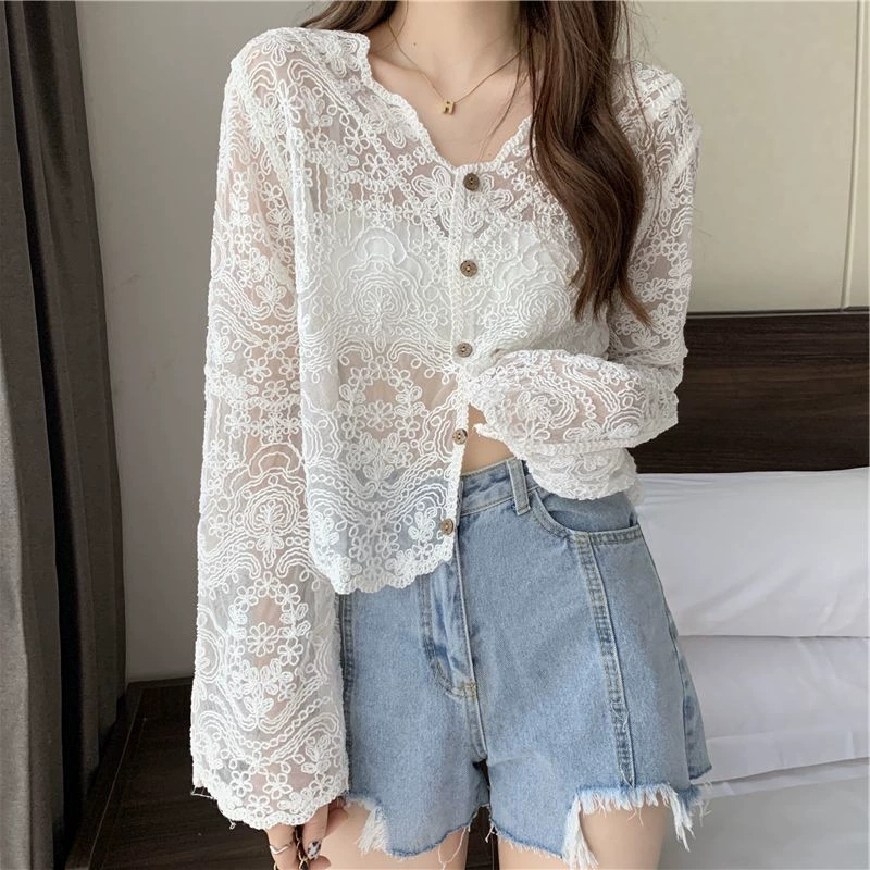 Летний плащ, slipsdress, кружевная кардиганда, тонкая солнцезащитная одежда