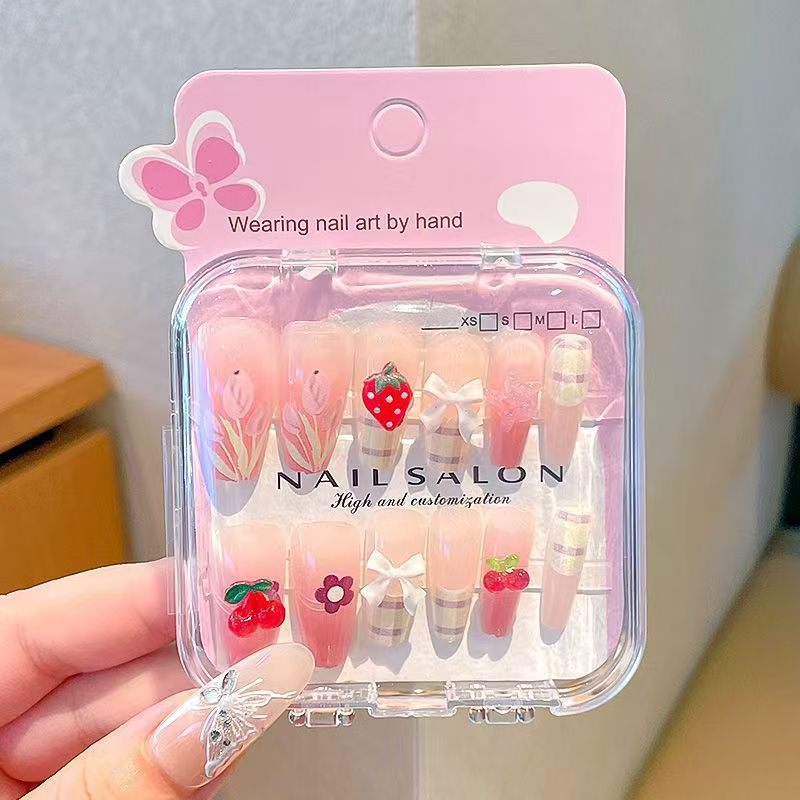 Caja de exhibición marco de fotos más taladro manicure suministro fuente de uñas DIY francés color delgado manicure falso salón al por mayor