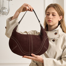 饺子休闲斜挎包女大容量韩国轻奢牛皮女士包包单肩女高级感腋下包