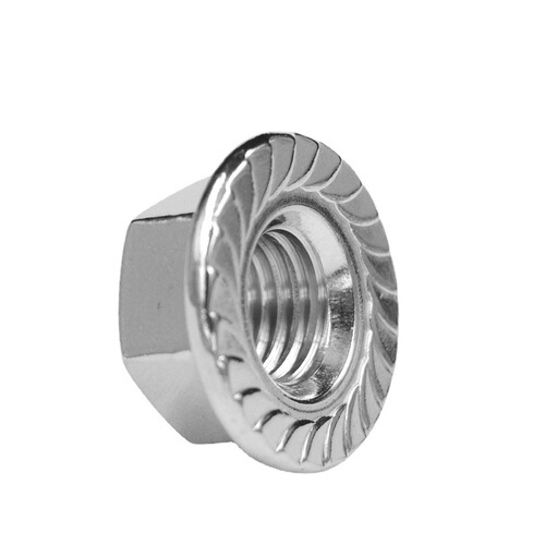 304/316 stainless steel hexagonal flange nut nut anti-slip toothed nut GB6177/6923 M4M5