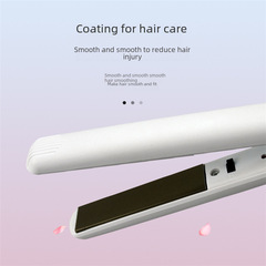 Cross-border USB mini straightening curling iron for women, small straightener, two-in-one curling wand for men, suitable for student dormitories.