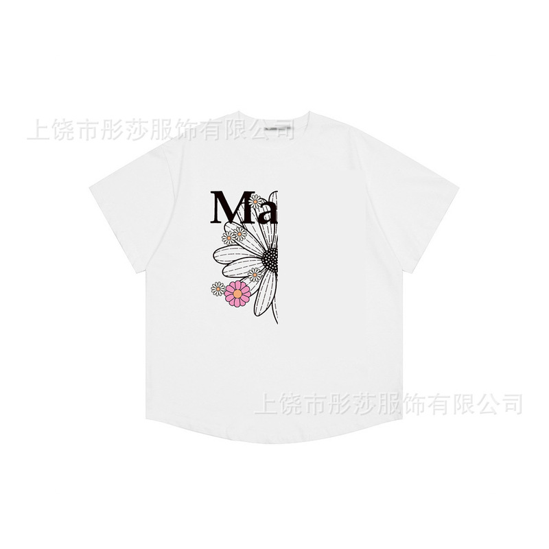 2025 新ゴールドハイシルバー同スタイルマルディ半袖デイジー Tシャツダックスフントカップル多用途トップ女性ルーズ|undefined