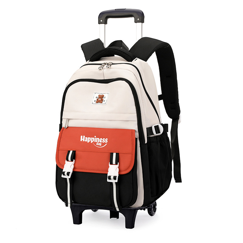 Nuevo pez natural escalera tracción mochila de escuela secundaria de gran capacidad desmontable una mochila de niños