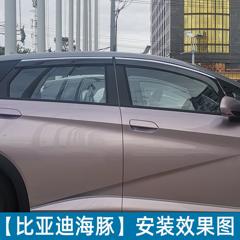 BYD – PLUS Song Tang Rain shield - 4pcs-set-dolphin-all-versions-electroplated-bright-strip-2-labels