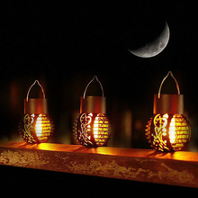 跨境太阳能仿真火焰挂灯阳台露台装饰吊灯户外花园庭院景观布