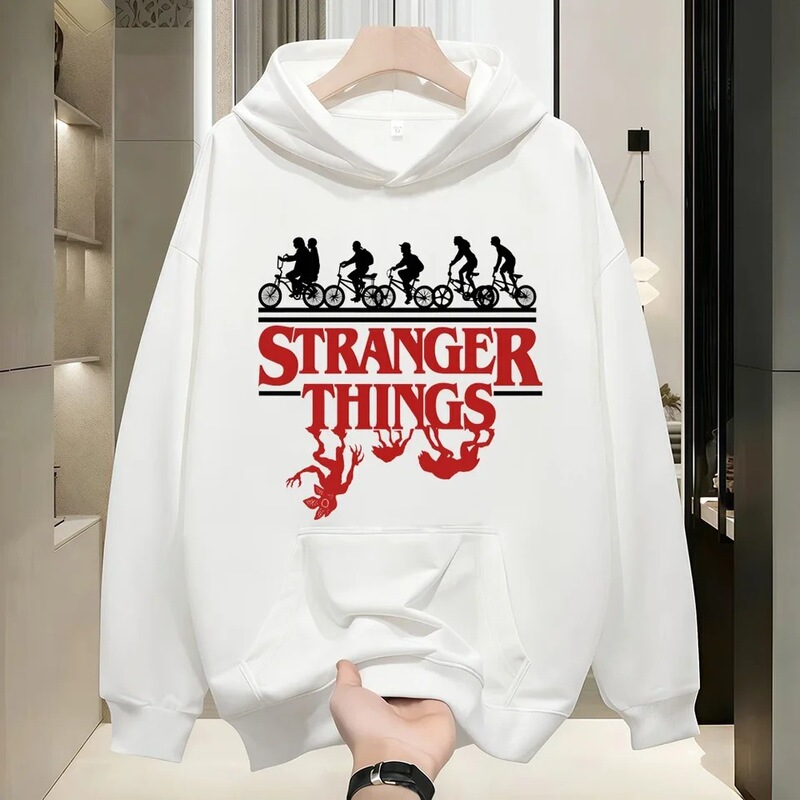 [Cross-border European sizing] 2026 new arrival: Hellfire Club hoodie with a Stranger Things monster print