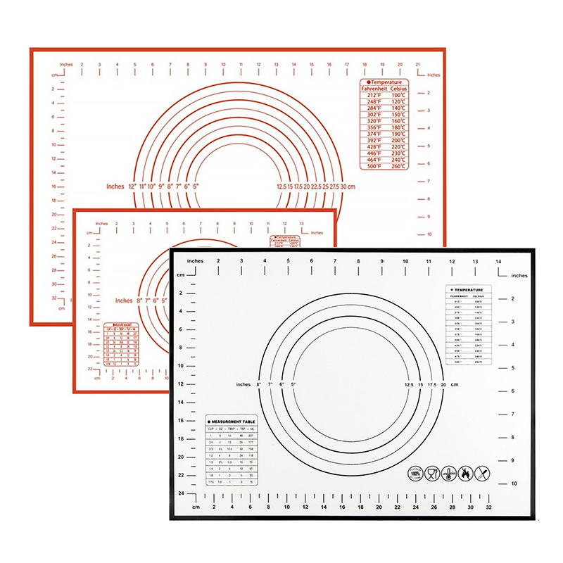 40*60cm大号食品级不粘防滑耐高温饼干面包滚动垫硅胶糕点烘焙垫