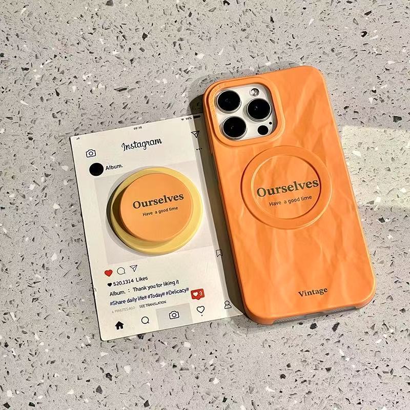 Imán único caparazón-fondo naranja inglés yy5