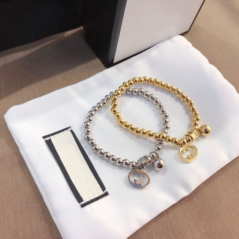Fashion New Simple All-match Temperament Small Diamond Elegant Casual Style Beaded Bracelet G Letter Jewelry Foreign Trade Supply
