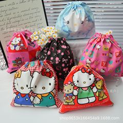 かわいい KT 漫画ニッチ新 ins スタイル巾着ポケット化粧品収納袋トラベルバッグ大卸売