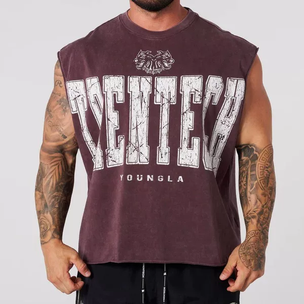 Youngla's new men's tank top is suitable for summer jogging, sports, fitness, and casual wear. It is a fashionable sleeveless T-shirt and trendy running tank top