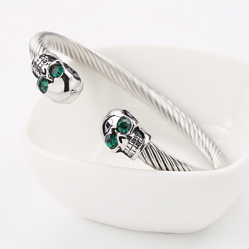 Punk Skull Stainless Steel Plating Bangle